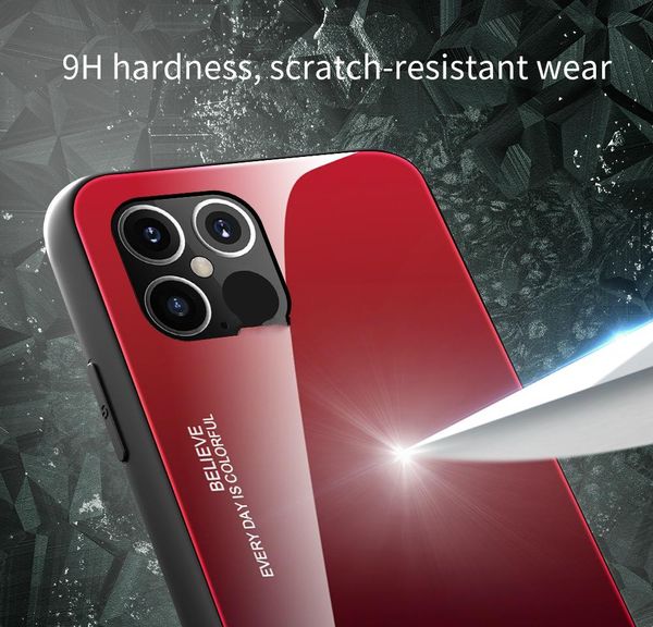 

tempered glass case for iphone 12 11 pro max x xs max xr 7 8 6s plus fundas gradient cove for iphone 12 pro max xr qylpgs qpseller