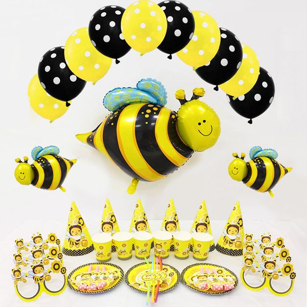 

3 pieces/set of cute cartoon insect bee shape balloon baby shower birthday holiday celebration party wedding decoration