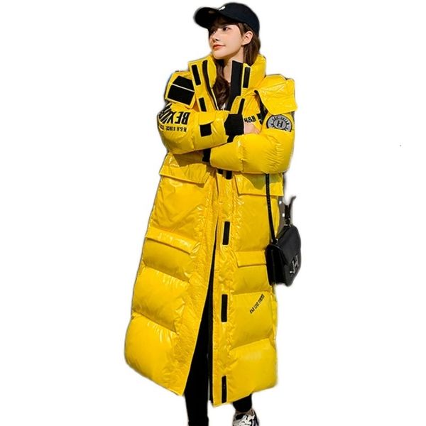 

2021 new with hood ladies long coat parkas oversize jacket brilliant heavy winter cleaver women zuv0, Black