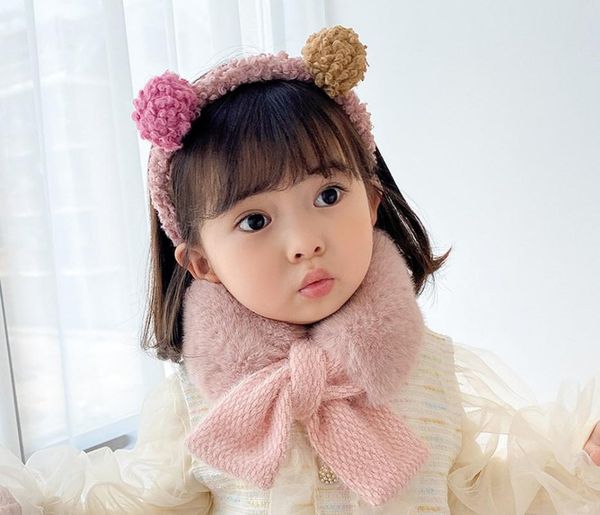 

winter children's small scarf girls collars winter children's warm baby collars autumn, Blue;gray