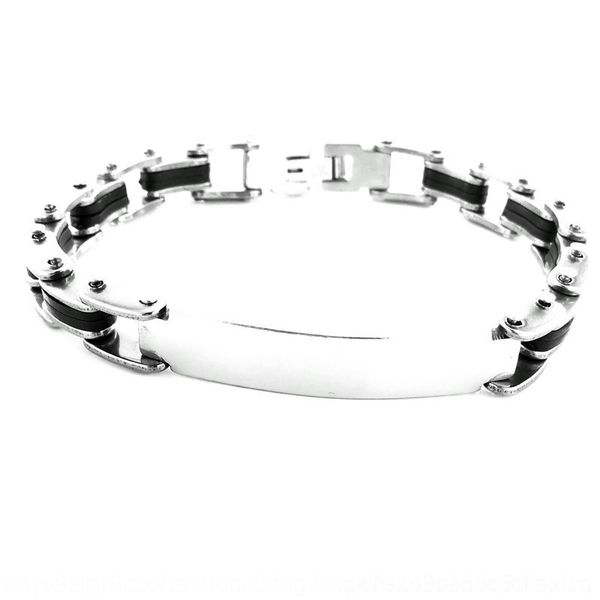 

mspgo нержавеющей черный титановый черный стальной браслет силикона braceletmen из нержавеющей силиконовой титана стали мужские браслет n4mu, Golden;silver