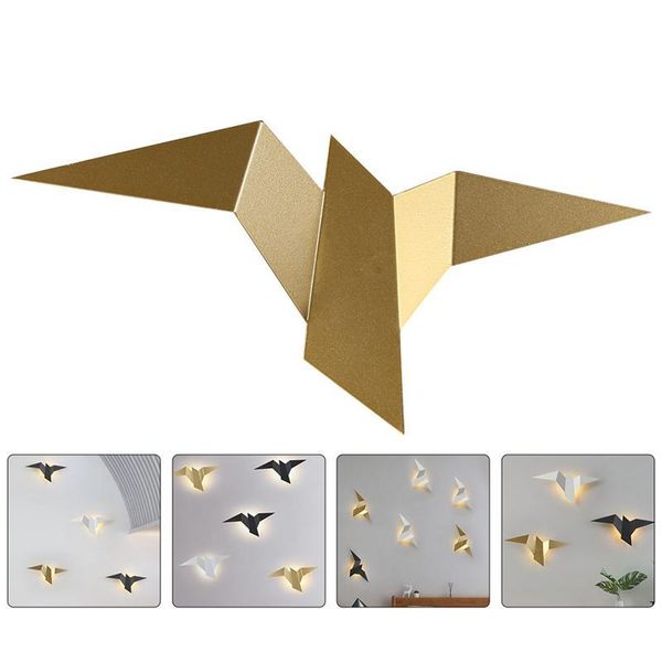 

1pc creative flying bird wall lamp background wall modelling lamp simple living room bedroom aisle bedside