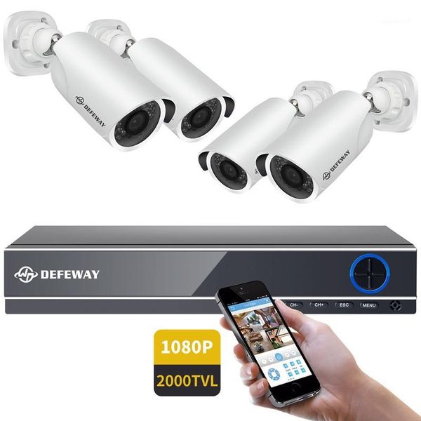 

systems defeway kit camera video surveillance 1080p cctv system 8ch 4 security kit1