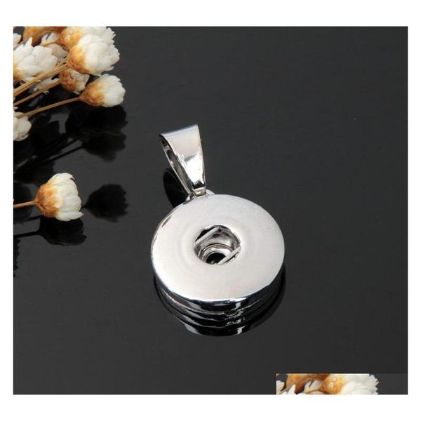 

single hole pendent noosa chunk necklace charms noosa penndet necklace can be interchangeable jewelry fit 18mm buttons 8oz7c, Silver