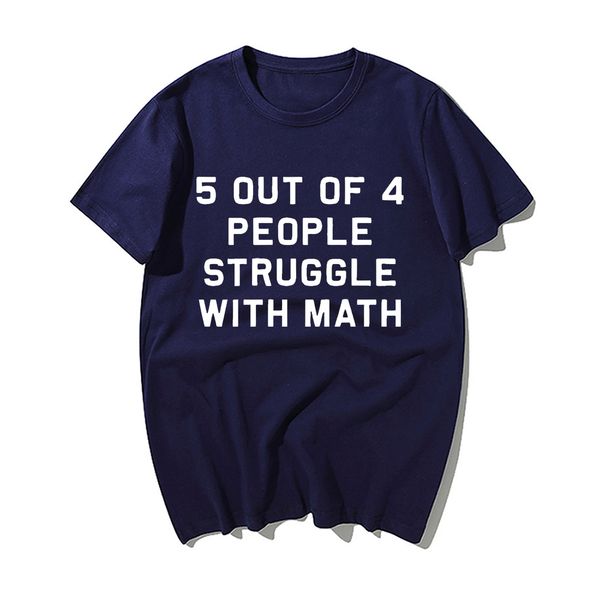 

5 of 4 people struggle with math funny school teacher teaching humor casual short sleeve tees sport hooded sweatshirt hoodie men t shirt