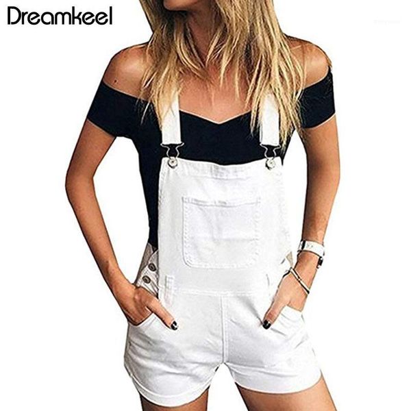 

jeans demin shorts plus size shorts women biker high waist street style short jeans loose denim bib hole overalls y1, White;black