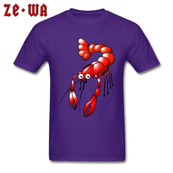 

fun funny interesting design clothes purple red lobster printed on cartoon tees sport hooded sweatshirt hoodie t shirt