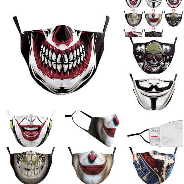 

designer halloween fashion digital print men masks masquerade party joker face yck9