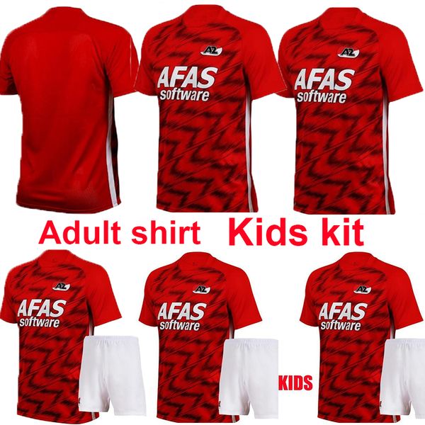 

2020 2021az alkmaar home soccer jerseys man men kids kits de wit stengs boadu football shirts stichting maillot de foot camisa child, Black