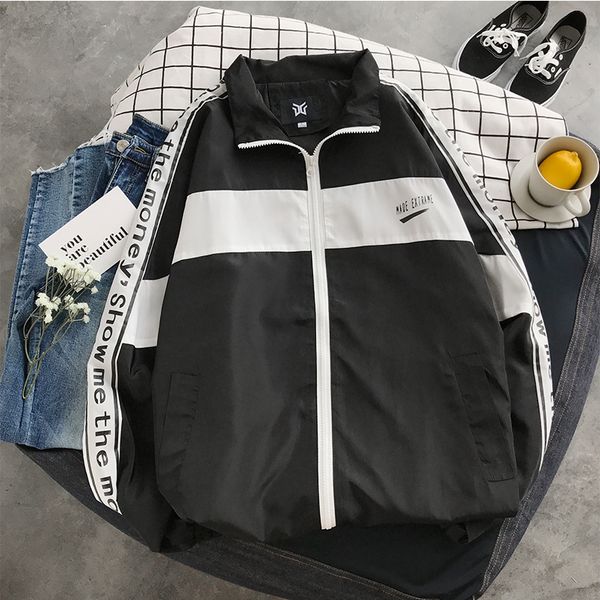 

spring and autumn korean version of loose bf harajuku fashion blue men's, Black;brown