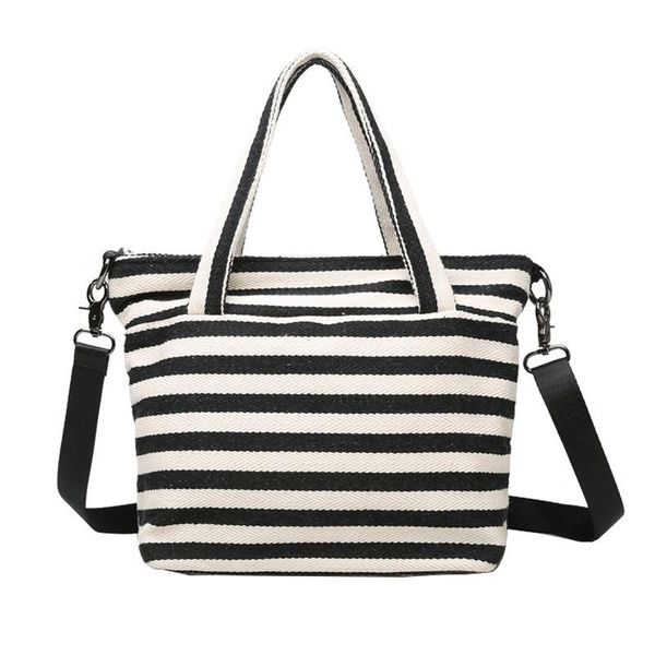 

stripe canvas women bag and large capacity women handbags casual multifunction shoulder bag crossbody