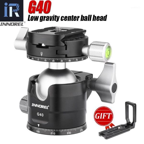

low center of gravity tripod ballhead 40mm double panoramic u notch ball head add l quick release plate for monopod dslr camera1