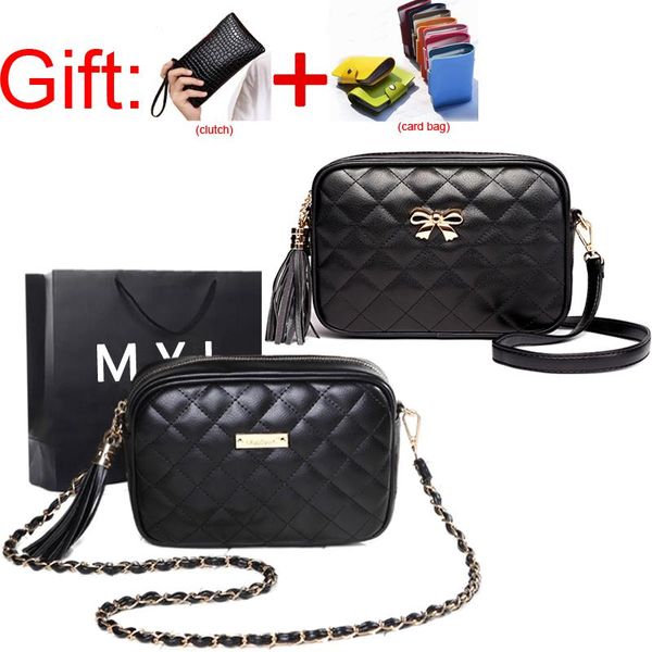 

2020 summer fashion women messenger bags rivet chain shoulder bag pu leather crossbody quiled crown bags
