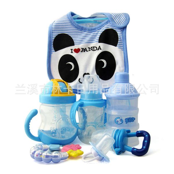 

milk bottle 7-piece gift set powder box training cup pacifier mother baby product