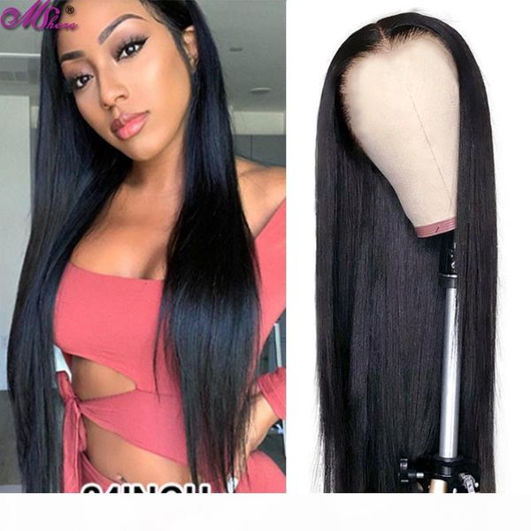 

360 lace front wigs straight human hair wigs with pre plucked hairline brazilian remy mshere hair human for women, Black;brown
