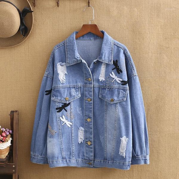 

denim jacket women clothes 2019 spring autumn jeans jacket women korean casual streetwear blue coat plus size zt27311, Black;brown