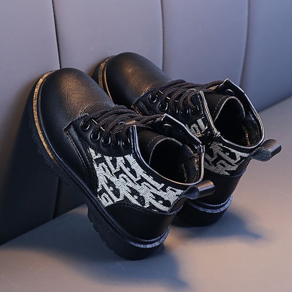 

ins fashion boots winter warm 2020 children shoes, Black