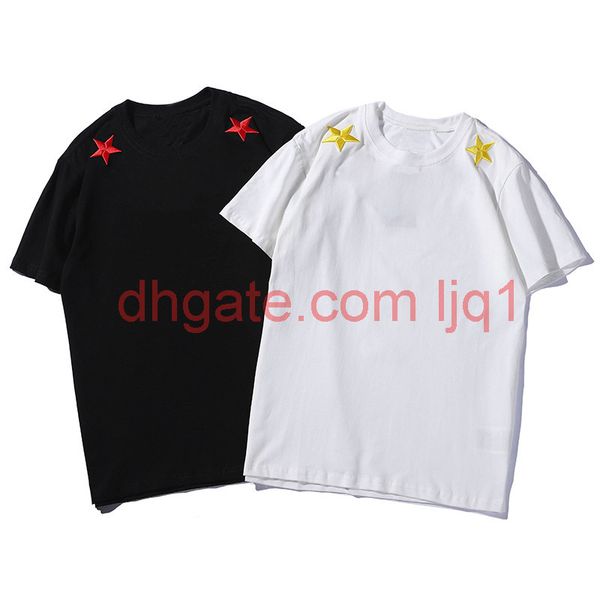 

19ss mens stylist t shirt comfortable cotton women casual short sleeve mens round neck sport tees black white size s-2xl