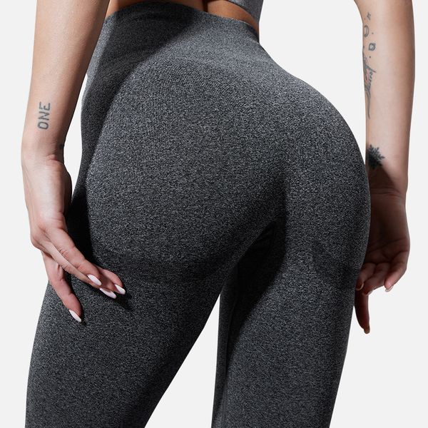 

women legging fitness push up legging solid high waist workout leggins mujer 2020 new gym seamless legins women h1210, Black