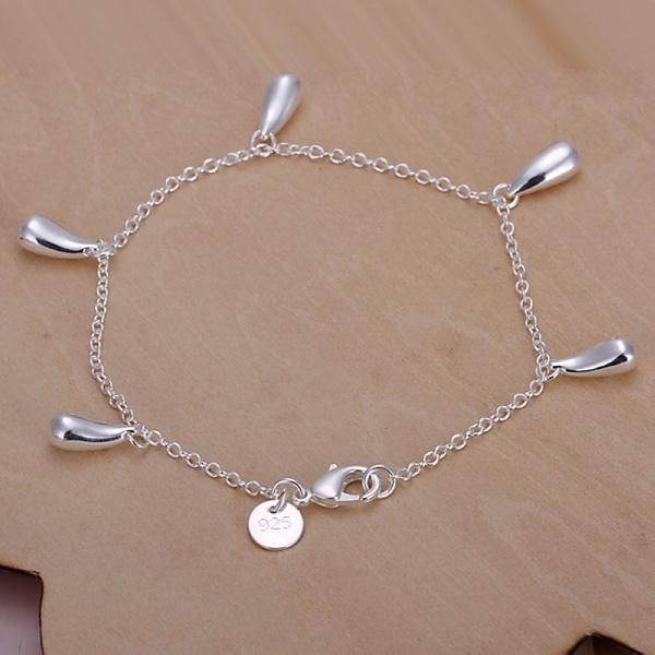

wedding women lady cute silver color charm five drop bracelets new fashion jewelry christmas gifts h218 h sqchpt, Black