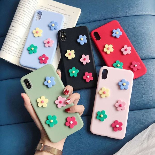 

3e8ujh7y6suitable for iphone11/vivos5 color small flower mobile phone case creative all-inclusive edge drop protection covervip2
