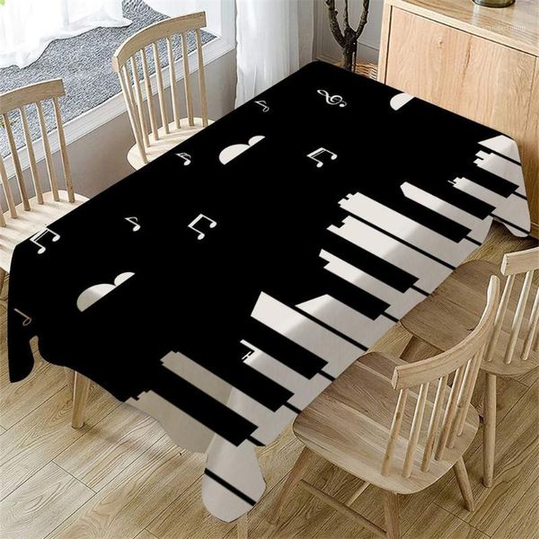 

piano music pattern table cloth rectangular oilproof table cover dining home decor tablecloth rectangular wedding dining1