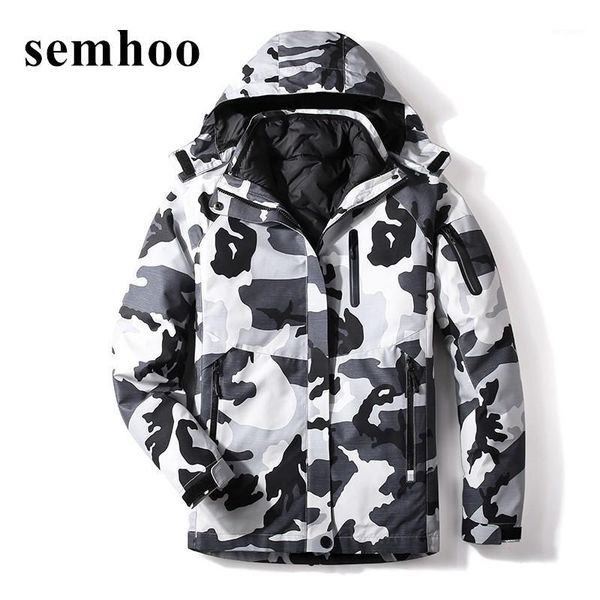 

men's plus velvet coats winter fashion new removable warm long sleeves with hats waterproof luminous cotton jackets1, Tan;black