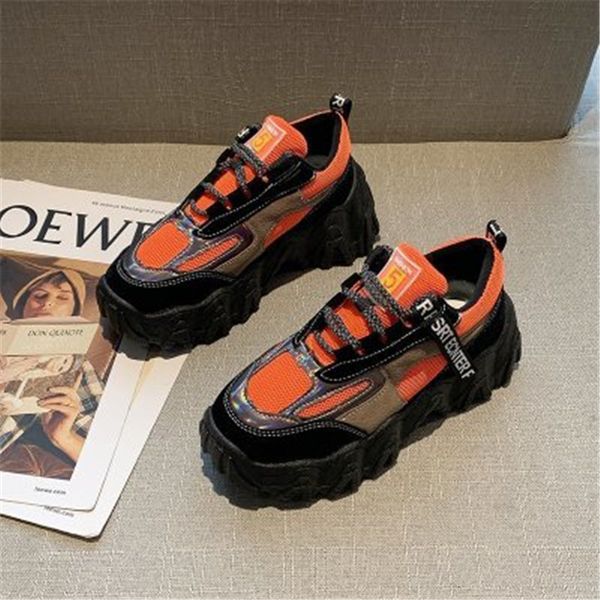 

trainers 2021 new 5cm autumn fashion thick ladies vulcanized orange shoes woman fk3y, Black