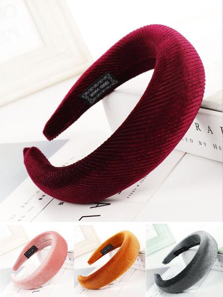 

hair accessories fashion sponge velvet hairband women solid headband hoop for simple girls scrunchies