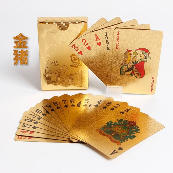 

luxury gold poker fashion black gold playing cards plastic fun board games playing cards gift collection 14 styles