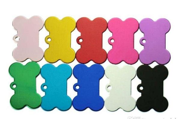 

diy dog id tags 100pcs/lot double sides pet tags premium aluminum bone 3.8*2.5* jlltia jhhome