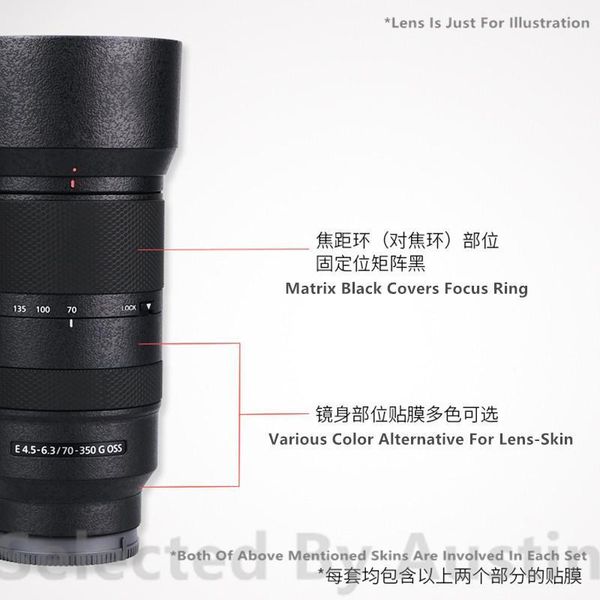 

decal skin wrap film for lens skin e 70-350mm f4.5-6.3 sel70350g sticker anti-scratch protector case1