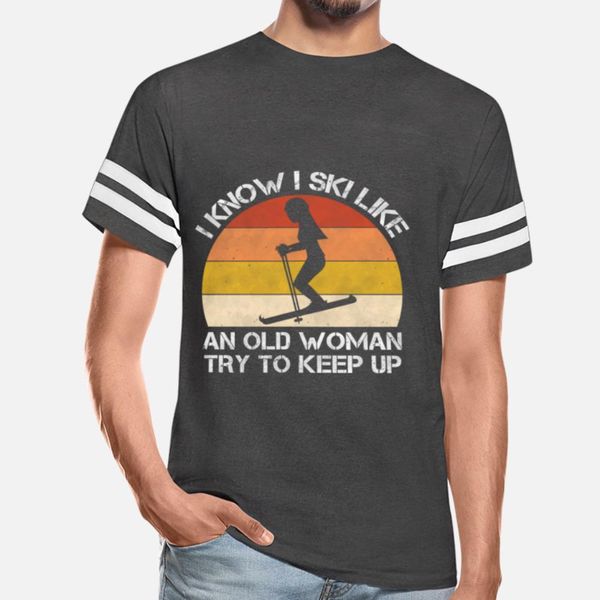 

i know i ski like an old woman try to keep up designers graphic t shirt fit horror slim fit tracksuit hoodie sweatshirt