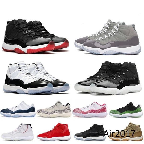 

jubilee 25th anniversary high 11 11s basketball shoes men sneakers cool grey legend blue pantone concord 45 space jam low citrus trainers, Black
