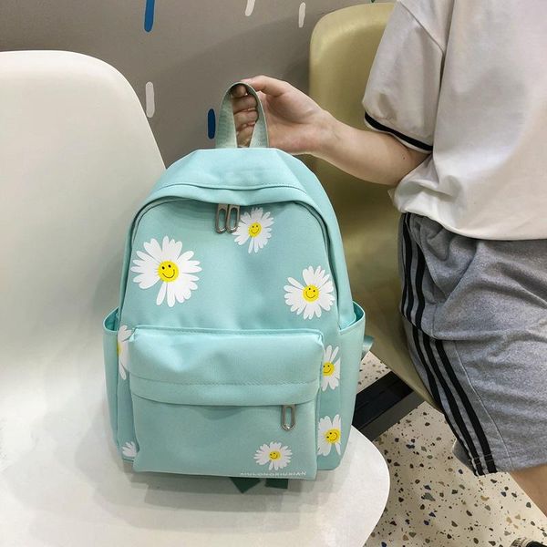 

маленькие рюкзаки для школы подростков девушки симпатичные печать мода цветы зеленый back pack женщины лето bagpack оксфорд легкий sqcvvi