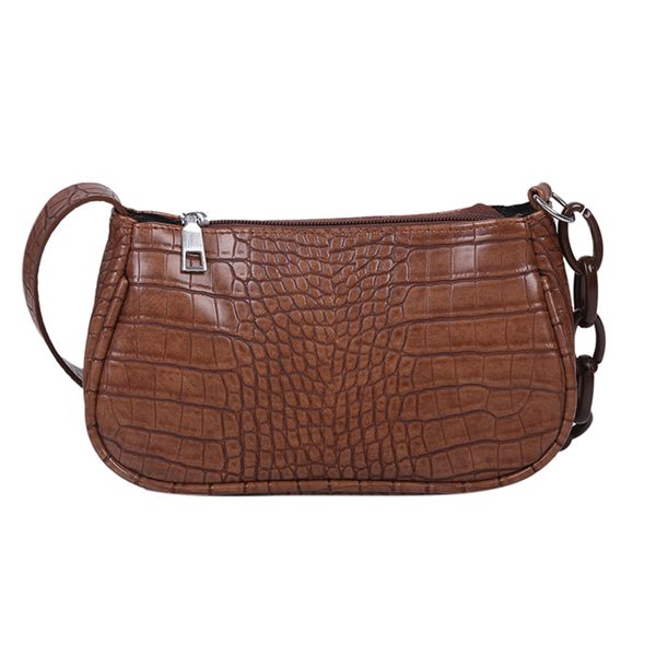 

hbp women handbags casual acrylic chain lady pu leather daily shoulder totes bags youth ladies simple versatile bag brown