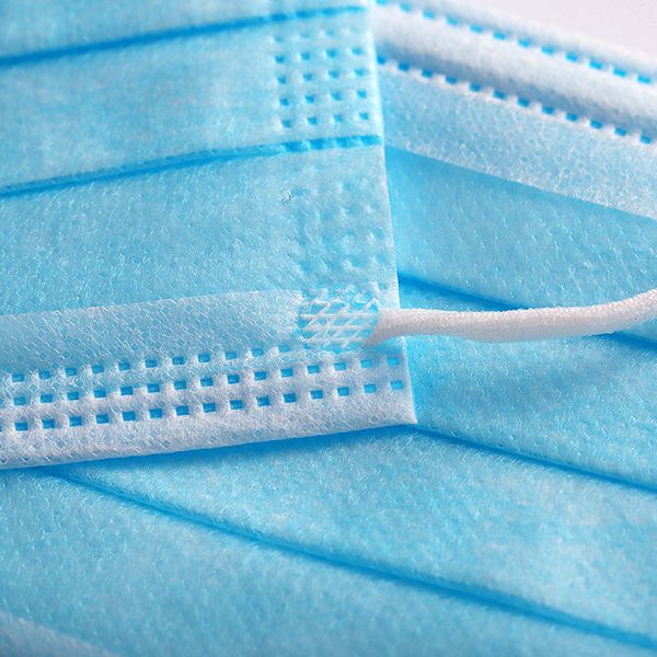 

3-layer blue earloop factory 95% stock filter barrier disposable protective civil face masks