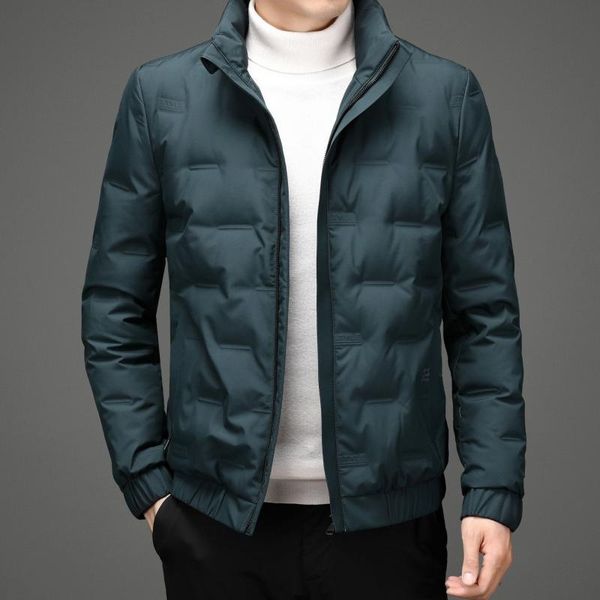 

men's down & parkas winter 2021 korean jacket youth fashion casual stand collar coat, Black