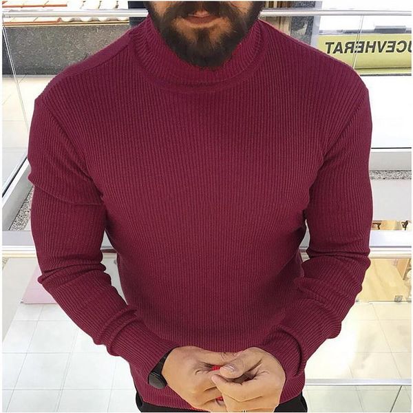

fashion winter high neck thick warm sweater men turtleneck brand mens sweaters slim fit pullover men knitwear male double collar, White;black