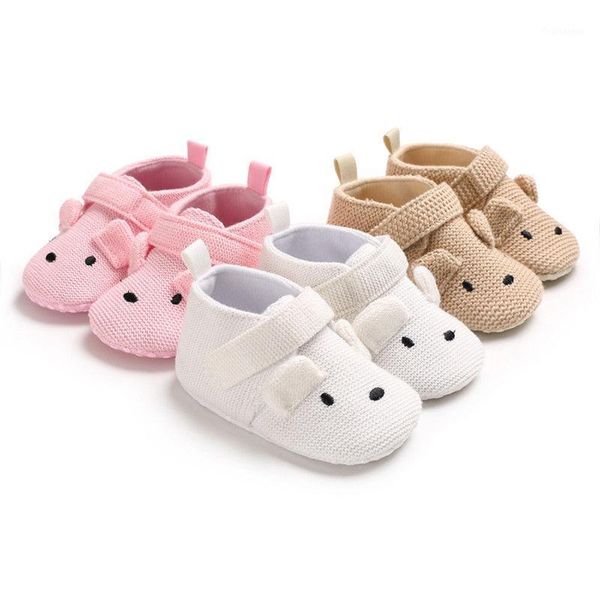 

infant toddler baby boy girl first walkers newborn soft sole crib shoes warm cartoon knitted shoes prewalker 0-18m1