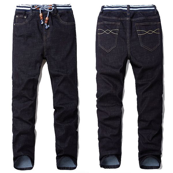

new spring autumn jeans men denim trousers soft men pants fashion large big size plus 6xl 7xl 8xl, Blue