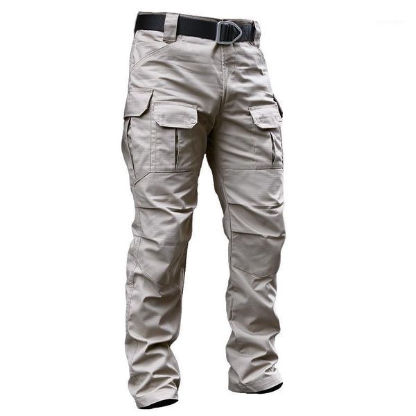 

men's tactical pants autumn camouflage casual combat cargo pants water repellent ripslong trousers plus size 3xl1, Black