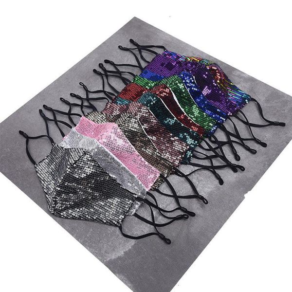 

sequins mask custom made fashion bling protective bling pm2.5 dustproof mouth masks washable reusable women face mask dh