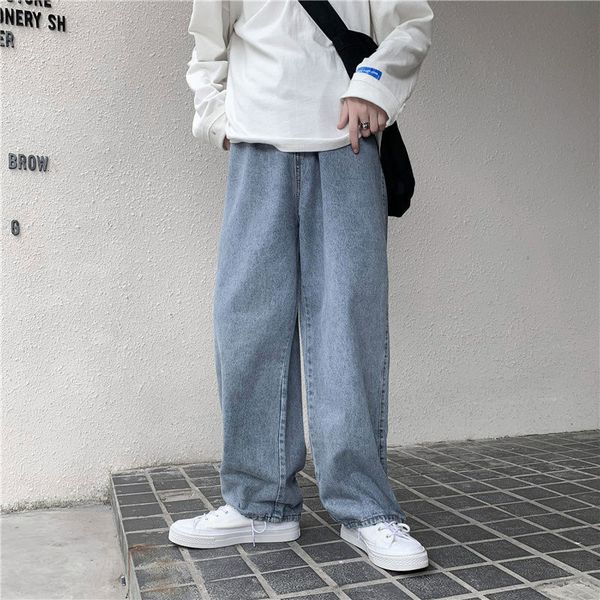 

men's brim 2021 spring and new winter retro scrubbing down feeling s-3xl pants fashion young clothes 06lm, Blue