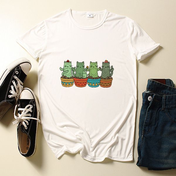 

2021 new harajuku tshirt o-neck cotton polyester tees kawaii women's t-shirt fashion t shirt women flowers printed casual 55fx, White