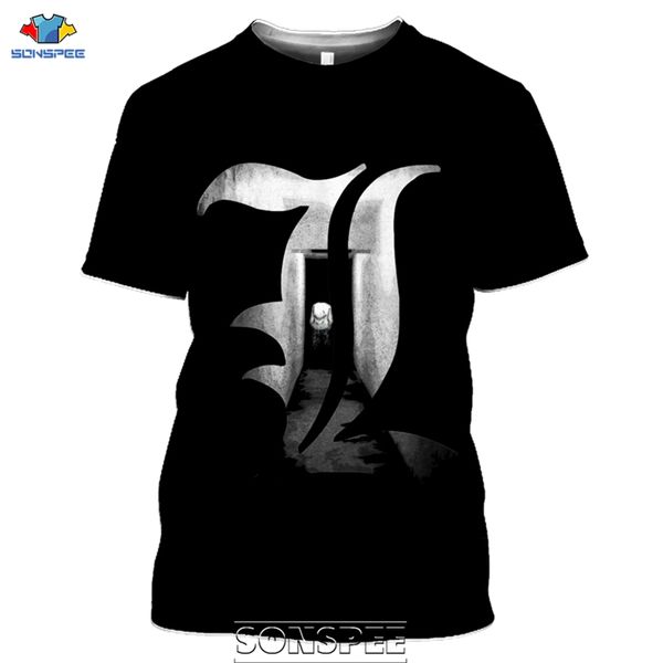 

anime death note 3d print shirts comics funny horror men clothing