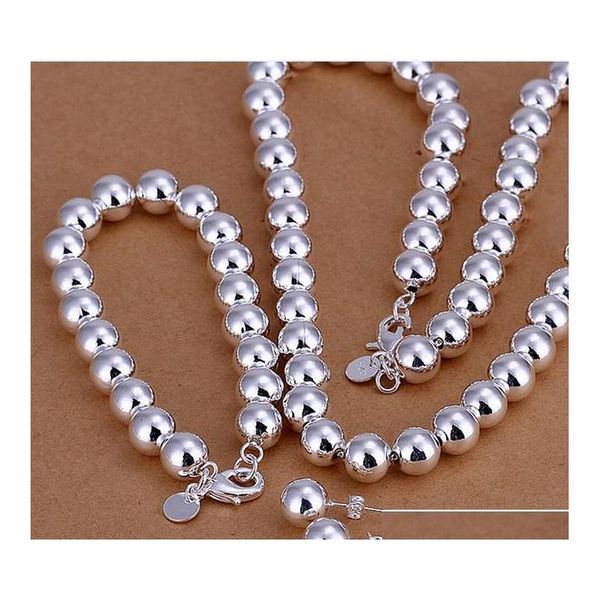 

high grade 925 sterling silver '10mm prayer beads three-piece - hollow - men jewelry set dfmss082 brand new factory direct 925 silver b