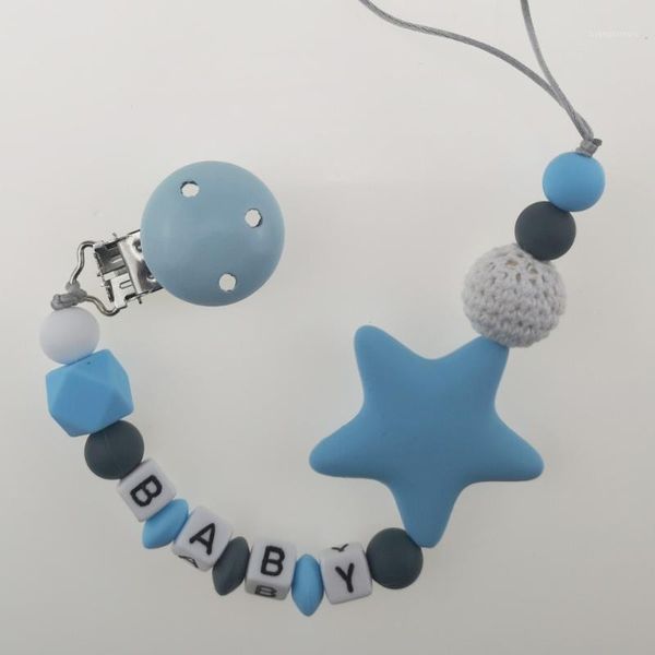 

colorful silicone personalized letter pacifier clips funny chain for infant feeding toddle chew toy clips1