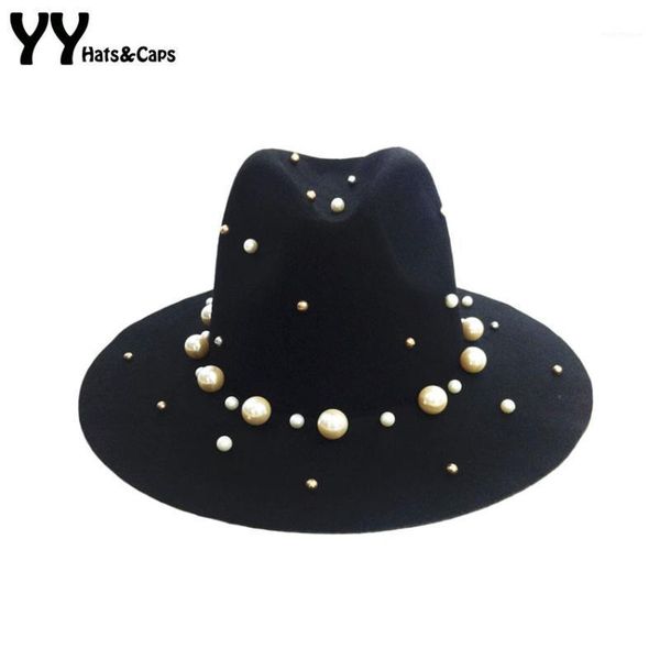 

stingy brim hats vintage fashion wool trilby hat women bead soild jazz caps autumn/winter ladies felt fadora chapeau feutre yy04031, Blue;gray
