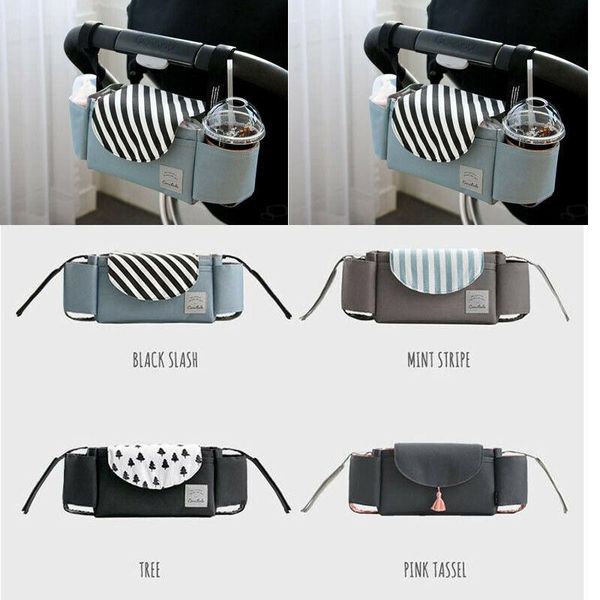 

2020 parents stroller organizer bags strap carry bottles diapers cup holder new